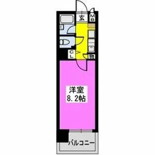 ラフィーネ博多【7階】の間取り