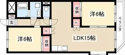 ロイヤルマンション横井【4階】の間取り