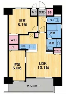 グラマシー京橋【1511号室】の間取り