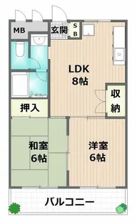 リバーサイドニッシン城東ハイツ【210号室】の間取り