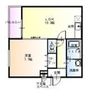 フジパレス奏【1階】の間取り