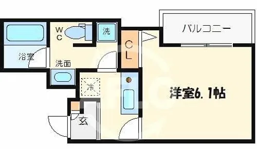 フォレステージュ北堀江【2階】の間取り