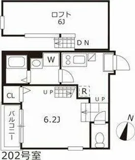 クオーレ名古屋【2階】の間取り