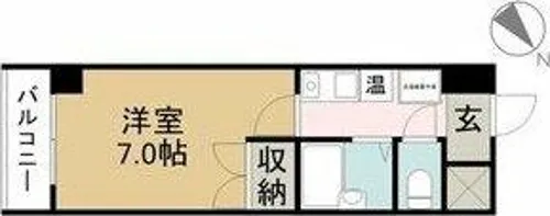 リバティハイツ白鳥【4階】の間取り