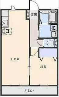 ホワイトコート花の木B【2階】の間取り