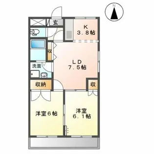 プロニティーハイム【1階】の間取り