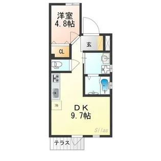 京都セレーナ2号館【1階】の間取り
