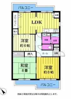 東山元町住宅2号棟【2階】の間取り