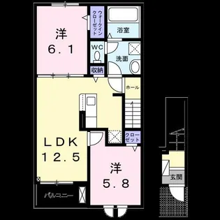 モマン ドゥ マノワール【2階】の間取り