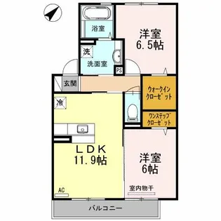 アンジュール【2階】の間取り