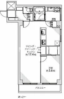 シャンブル博多第2【5階】の間取り