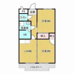 クレール壱番館【203号室】の間取り