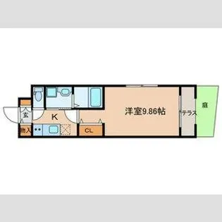 CREST TAPP太閤通【1階】の間取り