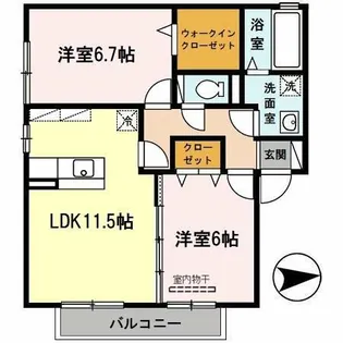 フローレンス【1階】の間取り