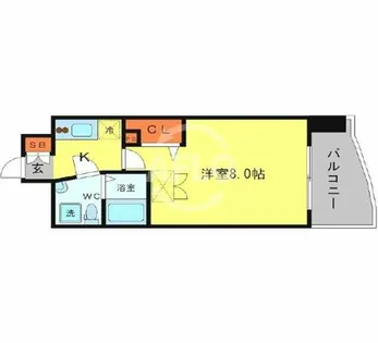 AFFLUENCE難波【4階】の間取り