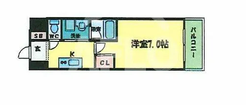 インペリアル靭本町【4階】の間取り