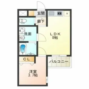 H-maison東住吉Ⅱ【3階】の間取り