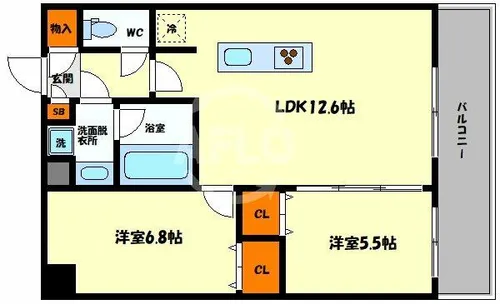 オリエンテム【11階】の間取り