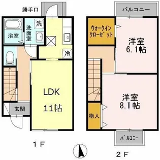 コンフォール山坂【1階】の間取り