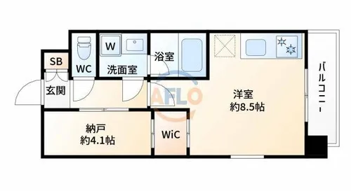 レジディア新大阪【11階】の間取り