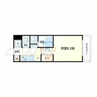 レジディア新大阪【8階】の間取り