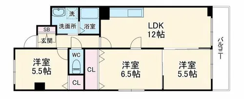 メゾン古川Ⅱ【4階】の間取り