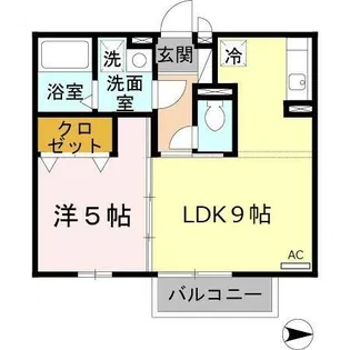 ヴァンソレイユ【2階】の間取り