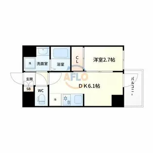 セレニテ新大阪グランデ ミリュー【13階】の間取り