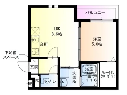 フジパレス夙川香櫨園ノース【2階】の間取り