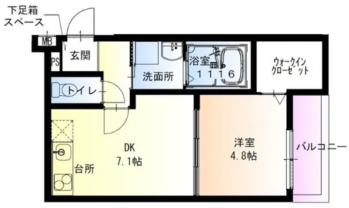 フジパレス夙川香櫨園ノース【3階】の間取り