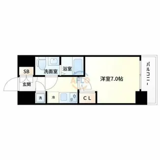 アドバンス新大阪ラシュレ【9階】の間取り