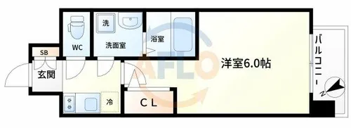 エスリードレジデンス大阪WEST【10階】の間取り