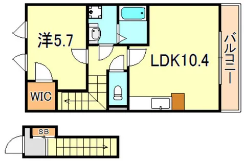 クローバー【2階】の間取り