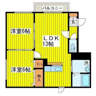 グランメール希望パルク【302号室】の間取り
