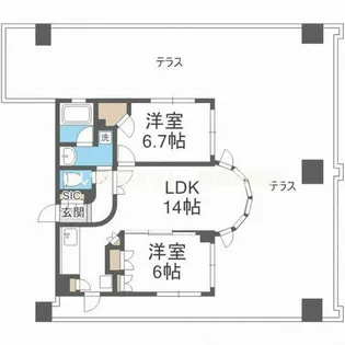 コンソラーレ同心【7階】の間取り