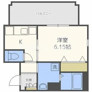 1Kの間取り画像