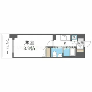 ルクレ京橋【9階】の間取り