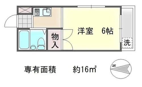 ハイツこすぎ【1階】の間取り