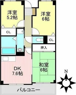 リバーサイドヴィレッジI【4階】の間取り