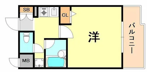 ラナップスクエア三宮プライム【9階】の間取り