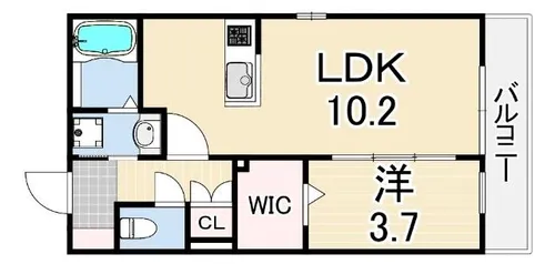 ネオメゾン東灘【3階】の間取り