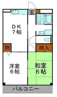 シャトレ手柄【103号室】の間取り