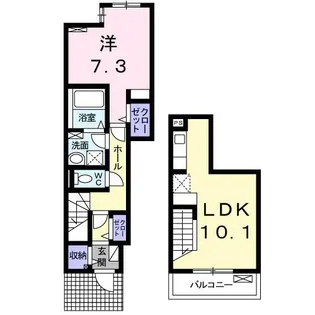 サージェ林 1・B【1階】の間取り