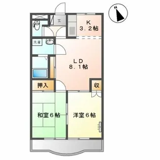 ピーチヒルズ【3階】の間取り