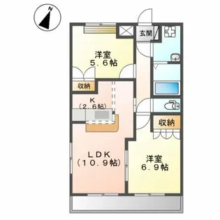 サニーコート武路【1階】の間取り