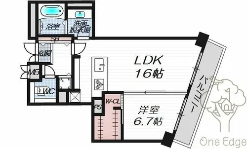 CHASKA CHAYAMACHI RESIDENCE【14階】の間取り
