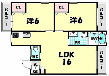呉ビル【2階】の間取り