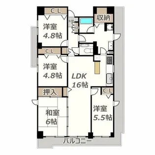 LN堂ヶ芝ビル【901号室】の間取り