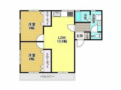 新栄プロパティーはびきのⅡ【101号室】の間取り