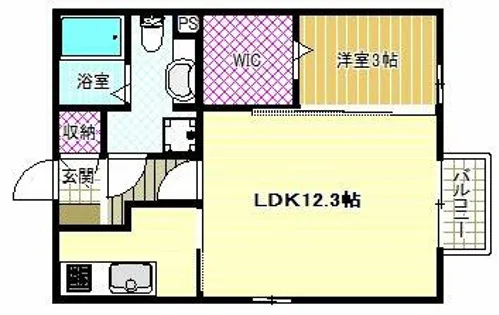 メゾンカムス【2階】の間取り